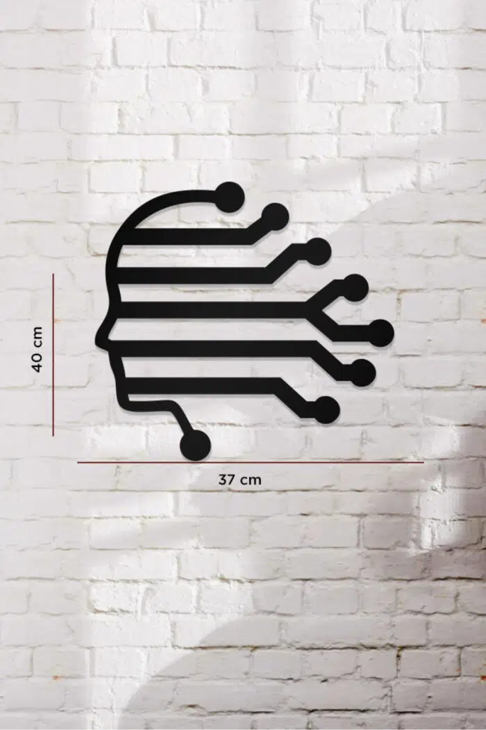 Bilişim ve Bağlantı Temalı Dekoratif Ahşap Tablo - Görsel 3