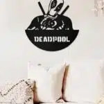 Deadpool Temalı Dekoratif Ahşap Tablo