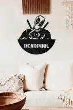 Deadpool Temalı Dekoratif Ahşap Tablo