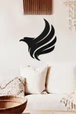 Kartal Silüeti Temalı Dekoratif Ahşap Tablo