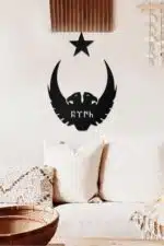 Çift Başlı Kartal ve Türk Temalı Dekoratif Ahşap Tablo
