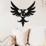 Çift Başlı Kartal ve Ay Yıldız Temalı Dekoratif Ahşap Tablo