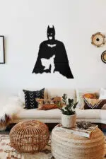 Batman Temalı Dekoratif Ahşap Tablo - Görsel 2