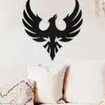 Kartal Silüeti Temalı Dekoratif Ahşap Tablo