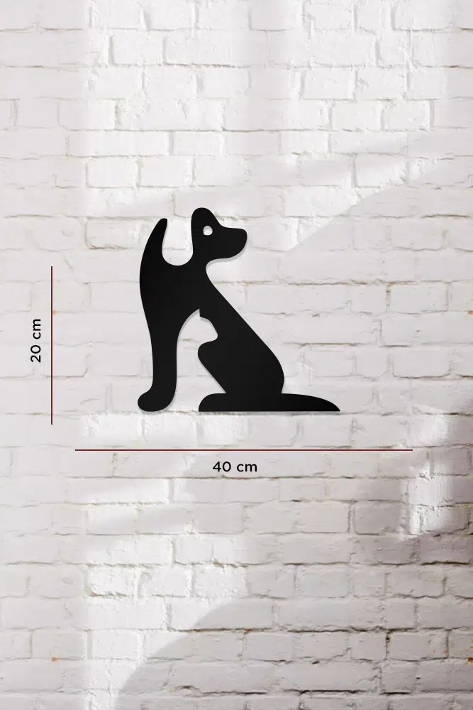 Kedi ve Köpek Temalı Dekoratif Ahşap Tablo - Görsel 3