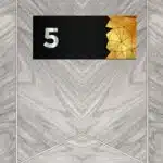 Dekoratif Aynalı Kapı Numarası Pleksi NO: 5, Gold