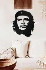 Che Guevara Silüeti Temalı Dekoratif Ahşap Tablo