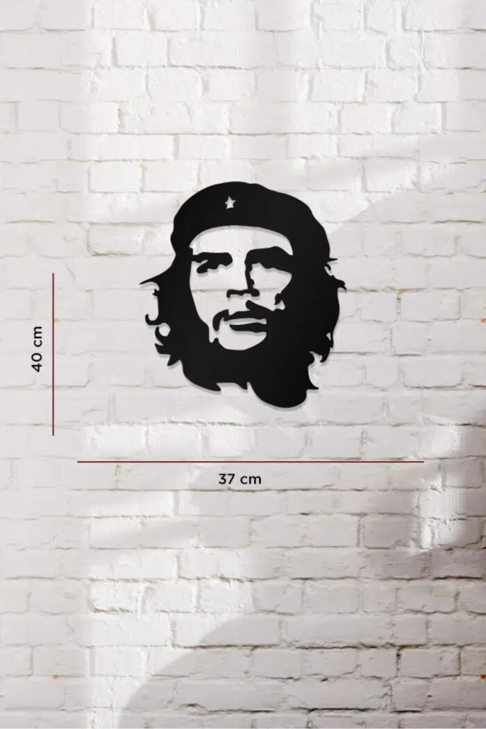 Che Guevara Silüeti Temalı Dekoratif Ahşap Tablo - Görsel 3