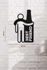 Best Friend Temalı Dekoratif Ahşap Tablo - Görsel 3