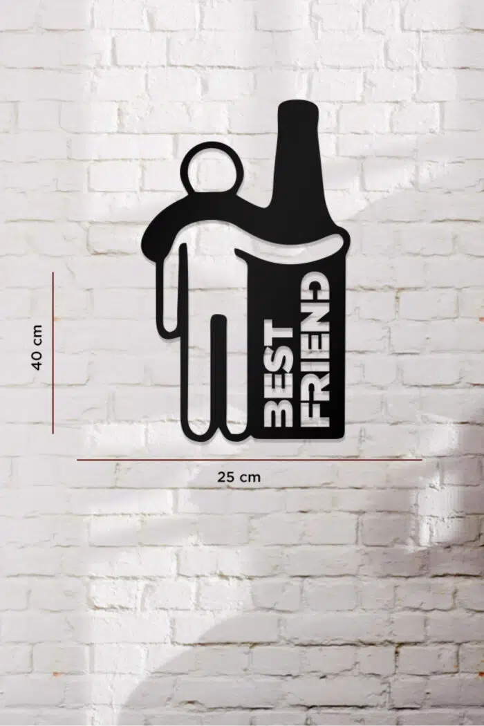 Best Friend Temalı Dekoratif Ahşap Tablo - Görsel 3