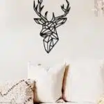 Geyik Temalı Dekoratif Ahşap Tablo