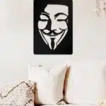 V For Vendetta Temalı Dekoratif Ahşap Tablo