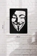 V For Vendetta Temalı Dekoratif Ahşap Tablo - Görsel 3