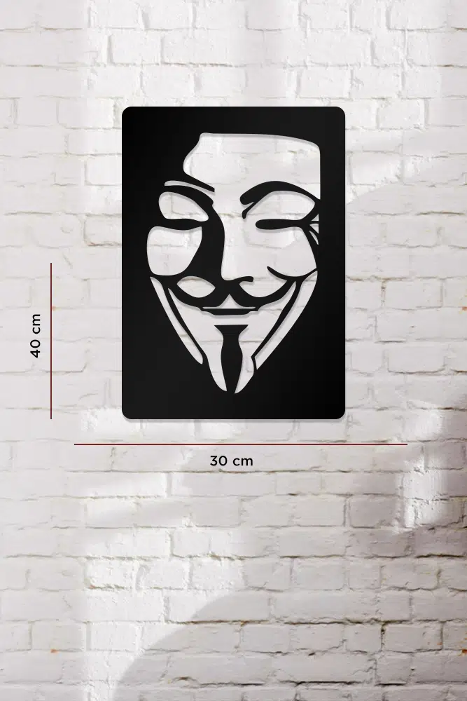 V For Vendetta Temalı Dekoratif Ahşap Tablo - Görsel 3