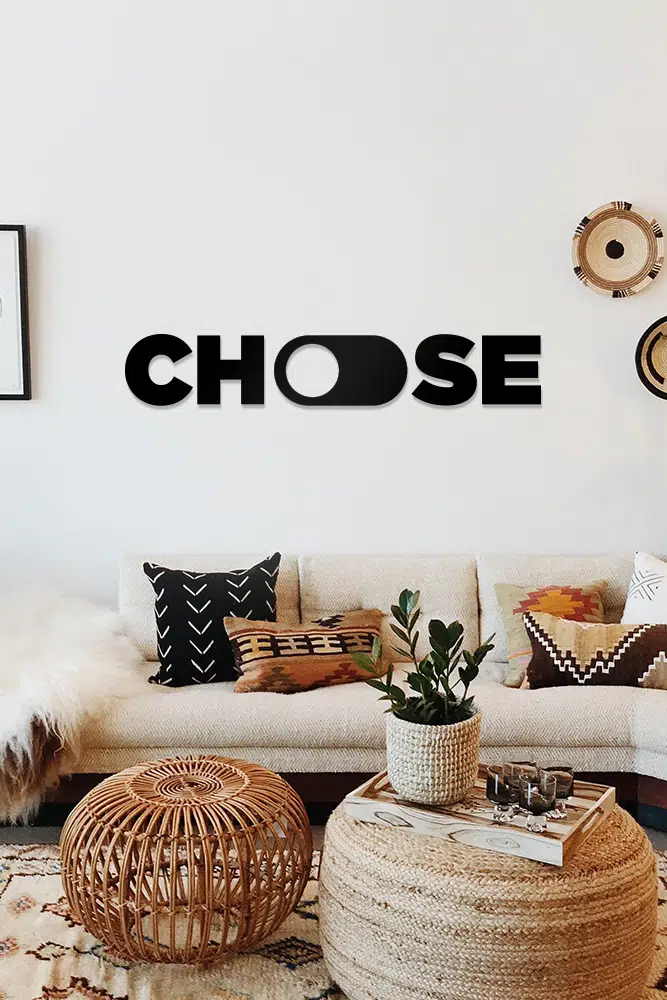 Choose Tipografi Temalı Dekoratif Ahşap Tablo - Görsel 2