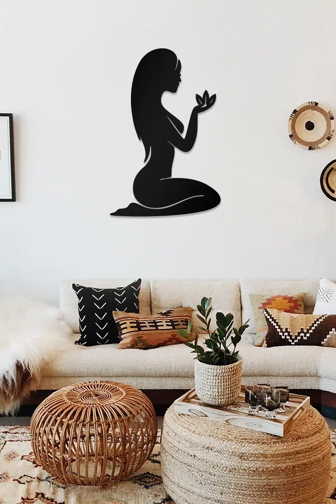 Kadın Temalı Dekoratif Ahşap Tablo - Görsel 2