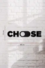 Choose Tipografi Temalı Dekoratif Ahşap Tablo - Görsel 3