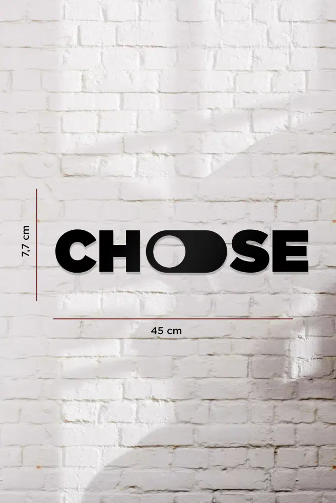 Choose Tipografi Temalı Dekoratif Ahşap Tablo - Görsel 3