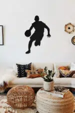 Basketbol Temalı Dekoratif Ahşap Tablo - Görsel 2