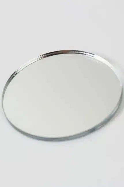 Gümüş Dekoratif Süs, Pleksi Ayna, Yuvarlak 10 Adet 4*4 CM