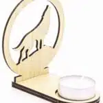 Bozkurt Temalı Gölge Mumluk