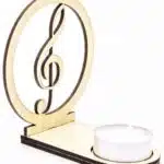 Sol Anahtarı & Müzik Temalı Gölge Mumluk