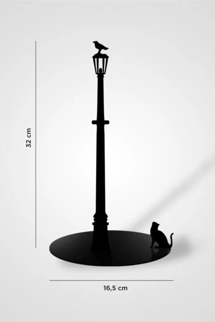 Ahşap Kağıt Havluluk Kedi Ve Kuş Temalı Mutfak Kağıt Havlu Standı - Görsel 3