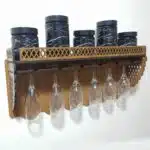 Kadeh & Şarap Şişesi Duvar Rafı