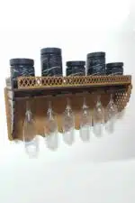 Kadeh & Şarap Şişesi Duvar Rafı