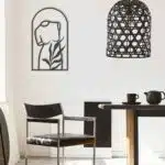 Kadın & Yaprak Temalı Dekoratif Ahşap MDF Tablo