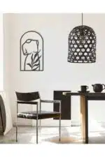 Kadın & Yaprak Temalı Dekoratif Ahşap MDF Tablo
