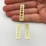 Ay Evresi Aynalı Pleksi Anahtarlık Gold Renk