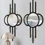 Ay Evreli Model Asimetrik Aynalı Pleksi Mdf Tablo Gümüş Çiftli