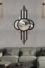 Ay Evreli Model Asimetrik Aynalı Pleksi Mdf Tablo Gümüş