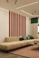 Dekoratif Ahşap Mdf Şerit Duvar Panelleri Ceviz