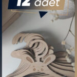 Ahşap Mdf Çocuk Askısı 12 Adet Sevimli Askılık Bebek Askılığı