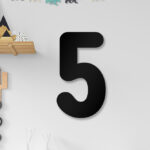 5 Rakamı - Tarih Yazmak İçin Tamamlanabilir Ahşap Rakam Duvar Dekoru
