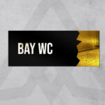 Dekoratif Aynalı Kapı İsimliği Pleksi Bay WC Tabelası, Gold