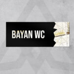 Dekoratif Aynalı Kapı İsimliği Pleksi Bayan WC Tabelası, Gümüş