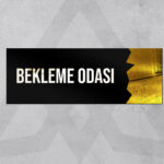 Dekoratif Aynalı Kapı İsimliği Pleksi Bekleme Odası Tabelası, Gold