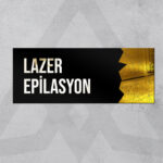 Dekoratif Aynalı Kapı İsimliği Pleksi Lazer Epilasyon Tabelası, Gold