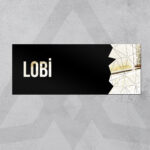 Dekoratif Aynalı Kapı İsimliği Pleksi Lobi Tabelası, Gümüş