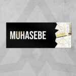 Dekoratif Aynalı Kapı İsimliği Muhasebe Tabelası, Gümüş