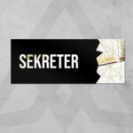 Dekoratif Aynalı Kapı İsimliği Sekreter Tabelası, Gümüş