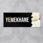 Dekoratif Aynalı Kapı İsimliği Yemekhane Tabelası, Gümüş
