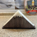 Ahşap Dekoratif Peçetelik Dağ Temalı Ahşap Renk