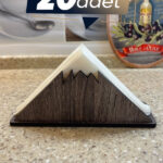 Ahşap Dekoratif Peçetelik Dağ Temalı Ahşap Renk 20 Adet