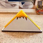 Ahşap Dekoratif Peçetelik Dağ Temalı Açık Renk 20 Adet