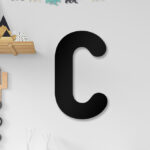 C Harfi - İsim Yazmak İçin Tamamlanabilir Ahşap Harf Duvar Dekoru