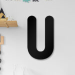 U Harfi - İsim Yazmak İçin Tamamlanabilir Ahşap Harf Duvar Dekoru
